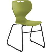 Stol Tarris, oliven s&aelig;de med sort lukket stel