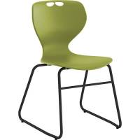 Stol Tarris, oliven s&aelig;de med sort lukket stel