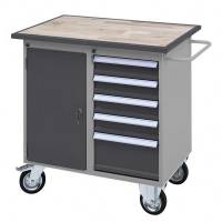 V&aelig;rkstedsvogn GBB med skab og 5 Skuffer
