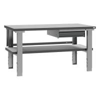 Fileb&aelig;nk 1500x800 mm inkl. enkeltskuffe og underhylde