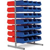 Lagerreol til sm&aring;dele Nr.4 med T-fod