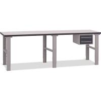 Fileb&aelig;nk 2500x800 mm inkl. skuffesektion (2 skuffer)