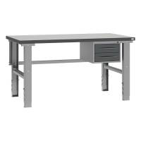 Fileb&aelig;nk 1500x800 mm inkl. skuffesektion (2 skuffer)