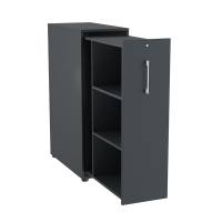 Towerskab DNA A9 Venstre, Antracit med hvidt h&aring;ndtag