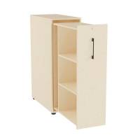 Towerskab DNA A9 Venstre, Birk med sort h&aring;ndtag