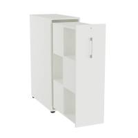 Towerskab DNA A9M, Hvid med alugr&aring;t h&aring;ndtag