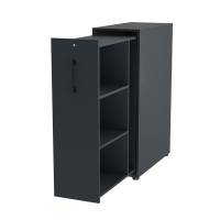 Towerskab DNA A9 Venstre, Antracit med sort h&aring;ndtag