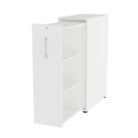 Towerskab DNA A9 H&oslash;jre, Hvid med alugr&aring;t h&aring;ndtag