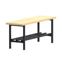 B&aelig;nk Fritst&aring;ende med skohylde 1100mm Ask Laminat