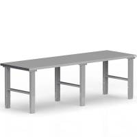 Fileb&aelig;nk 2500x800 mm st&aring;l bordplade