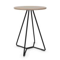 Bord Tilkka lys gr&aring; linoleum, sort stel