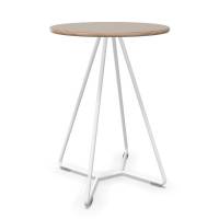 Bord Tilkka lys gr&aring; linoleum, hvidt stel