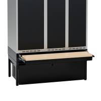 Understel med skuffe og siddeb&aelig;nk, 1000x550mm