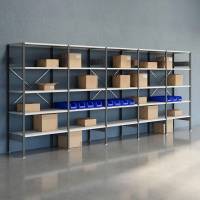 Lagerreol &Aring;ben V06 2100x5000x600  RAL 7035