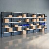 Lagerreol &Aring;ben V06 2100x6000x400  RAL 7035