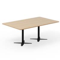 Konferencebord DNA, Eg 2000x1200 mm rektangul&aelig;rt, Sort understel