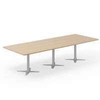 Konferencebord DNA, Eg 3200x1200 mm rektangul&aelig;rt, Alugr&aring;t understel