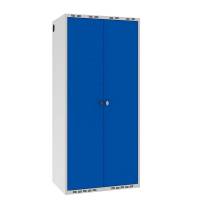 Garderobeskab POL, lige tag og bl&aring; d&oslash;re