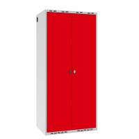 Garderobeskab POL, lige tag og r&oslash;d d&oslash;re