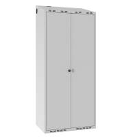 Garderobeskab POL, skr&aring;t tag og gr&aring; d&oslash;re