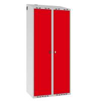 Garderobeskab POC, skr&aring;t tag og r&oslash;d d&oslash;re