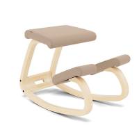 Variable kn&aelig;stol Beige/Lys ask