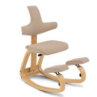 Thatsit kn&aelig;stol Beige/Lys brun ask