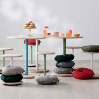 Siddepude Donut, &Oslash;400 mm, gr&aring;t tekstil