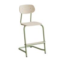 Stol Atlas, fritsving 2114, hvidpigmenteret egelaminat, gr&oslash;nt stel