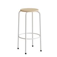 Taburet Bertil 117, massiv birk, alu stel