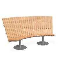 Sofa Cirkum, 90&deg; buet h&oslash;j, massiv eg, alugr&aring;t understel