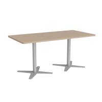 M&oslash;debord DNA, Lys eg 1600x800 mm rektangul&aelig;r, Alugr&aring;t understel