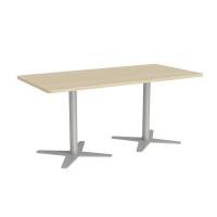 M&oslash;debord DNA, Birk 1600x800 mm rektangul&aelig;r, Alugr&aring;t understel