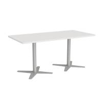 M&oslash;debord DNA, Hvid 1600x800 mm rektangul&aelig;r, Alugr&aring;t understel