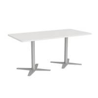 M&oslash;debord DNA, Hvid 1600x800 mm rektangul&aelig;r, Alugr&aring;t understel