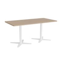 M&oslash;debord DNA, Lys eg 1600x800 mm rektangul&aelig;r, Hvidt understel