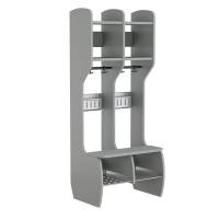 Garderobe M&aring;ns Hel 2 pladser, gr&aring;