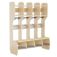 Garderobe M&aring;ns Hel 4 pladser, birk