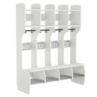 Garderobe M&aring;ns Hel 4 pladser, hvid