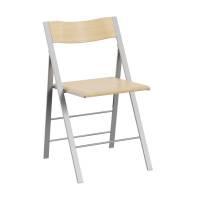 Klapstol Mini ask fin&eacute;r med alugr&aring; stoleben, 2-pak