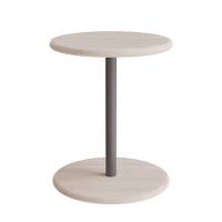 Taburet Donut 7301T, hvidpigmenteret ask, gr&aring;t understel