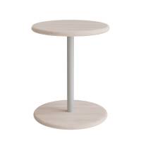 Taburet Donut 7301T, hvidpigmenteret ask, alugr&aring;t understel