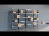 Lagerreol V06 Startsektion 2100x300 mm Åben / 7035