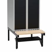 Skohylde til siddebænk og høj benramme bredde 600 mm