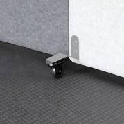 Fod med hjul til gulvsk&aelig;rm, 4 stk. Alugr&aring;