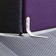 Fod til gulvsk&aelig;rm, 4 stk. Hvid