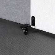 Fod med hjul til gulvsk&aelig;rm, 4 stk. Sort