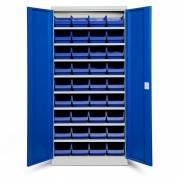 Opbevaringsskab ASPB Mod1 1980x980x470 Bl&aring; d&oslash;r Bl&aring; kasse