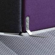 Fod til gulvsk&aelig;rm, 4 stk. Alugr&aring;