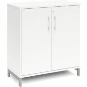 Kontorskab DNA, 800x890 mm, Hvid/Alugr&aring; 2A4/2A4